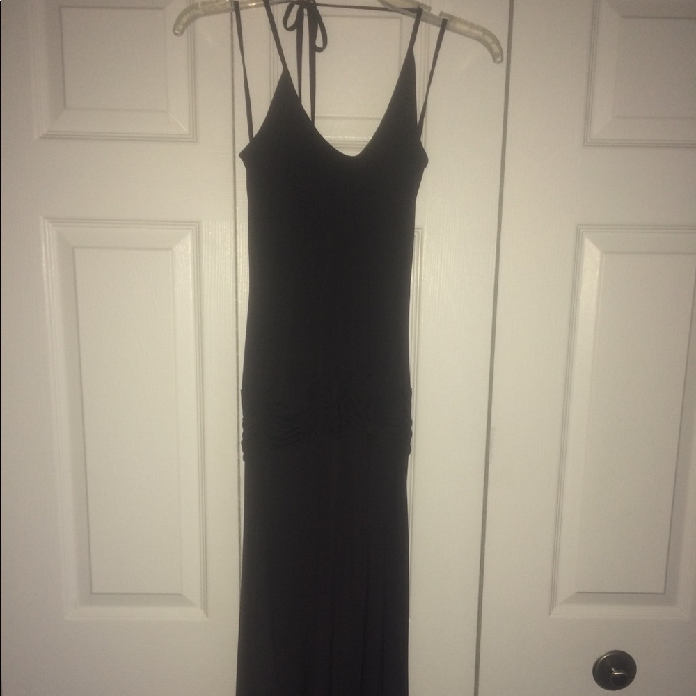 BLACK HALTER DRESS - Picture 8 of 8